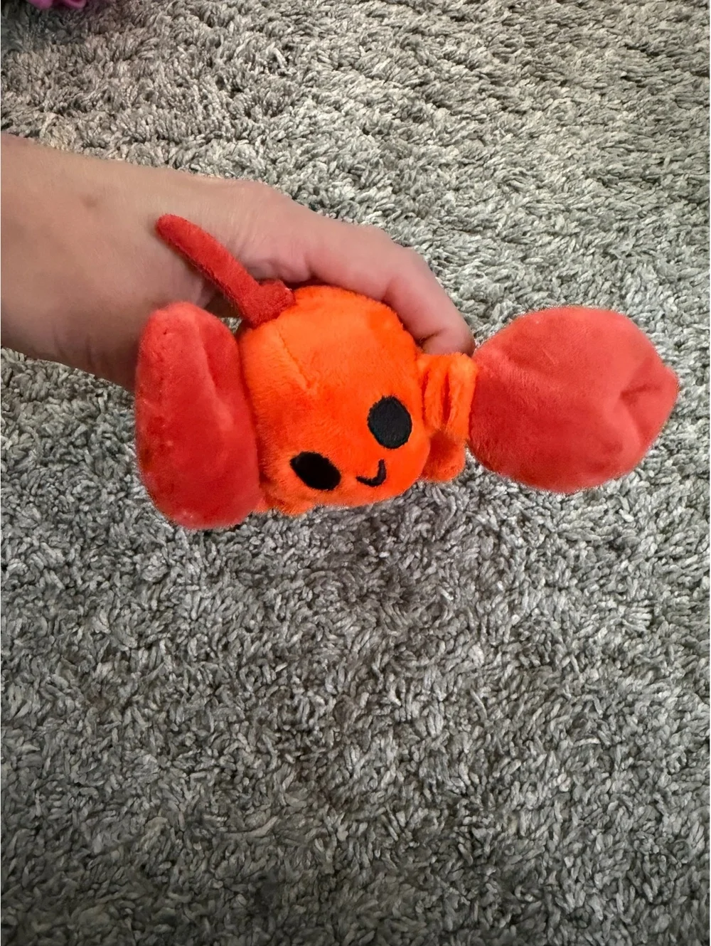BARK Orange Plush Lobster Dog Toy with Squeaker